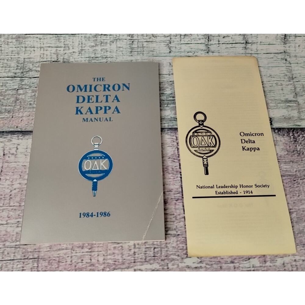 The Omicron Delta Kappa Manual 1984-1986, Honor Society